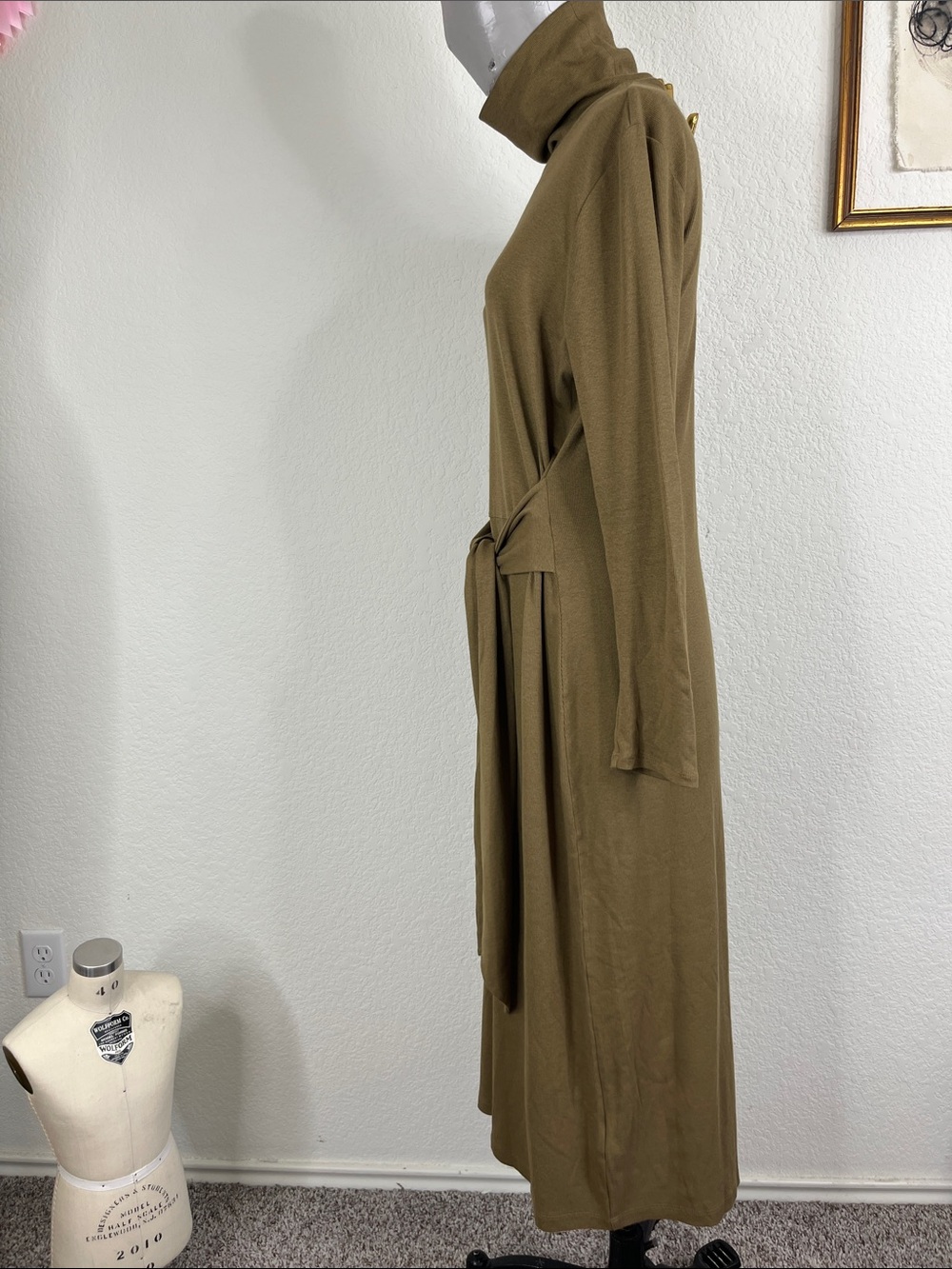 Lauren Ralph Lauren Women's Tie-Front Turtleneck Dress - Picture 9 of 11